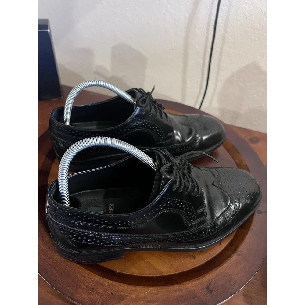 Nunn Bush Black Leather Wingtip Brogue Dress Shoes Men Lace Up Oxford Style 10 M